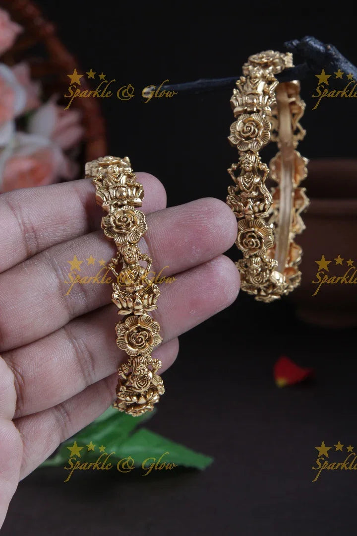 Gold alike Lakshmi bangle - Sparkle and Glow