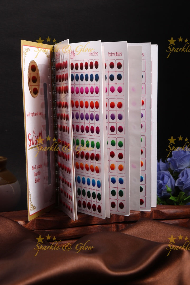 Swastik rounded plain double shaded bindi spiral book with different size