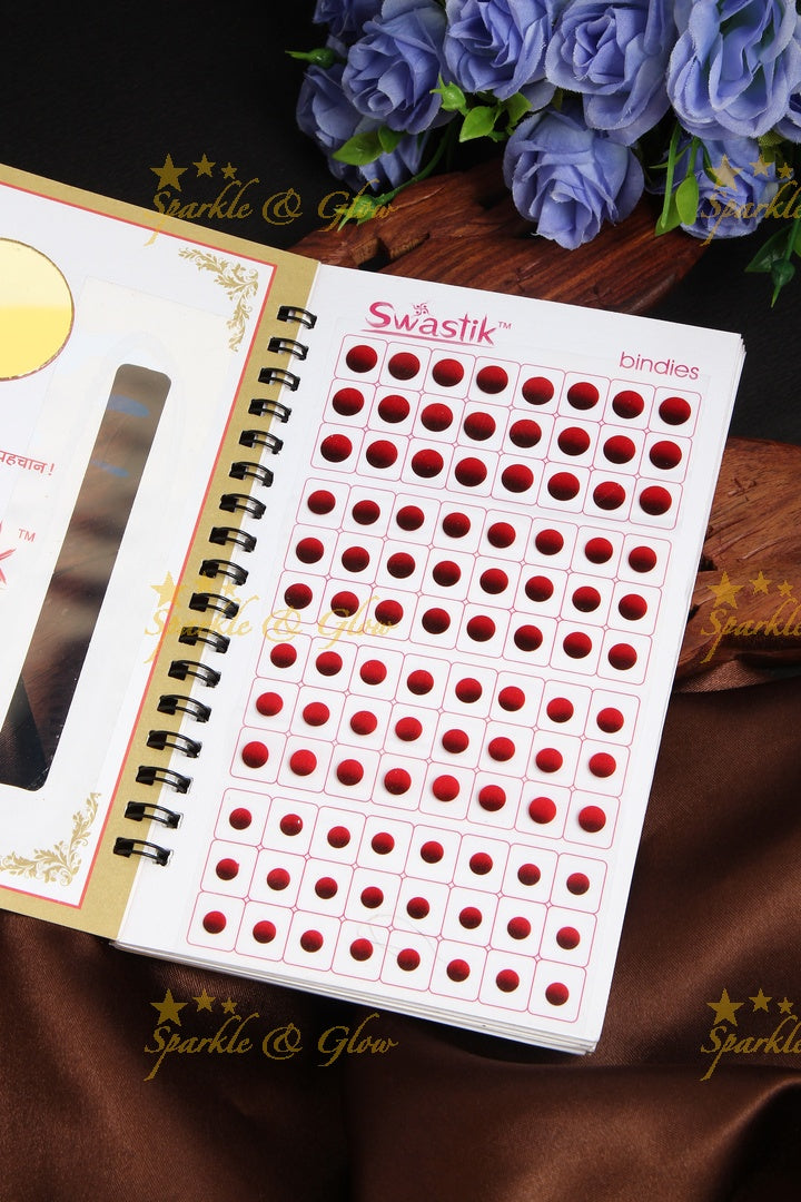 Swastik rounded plain double shaded bindi spiral book with different size