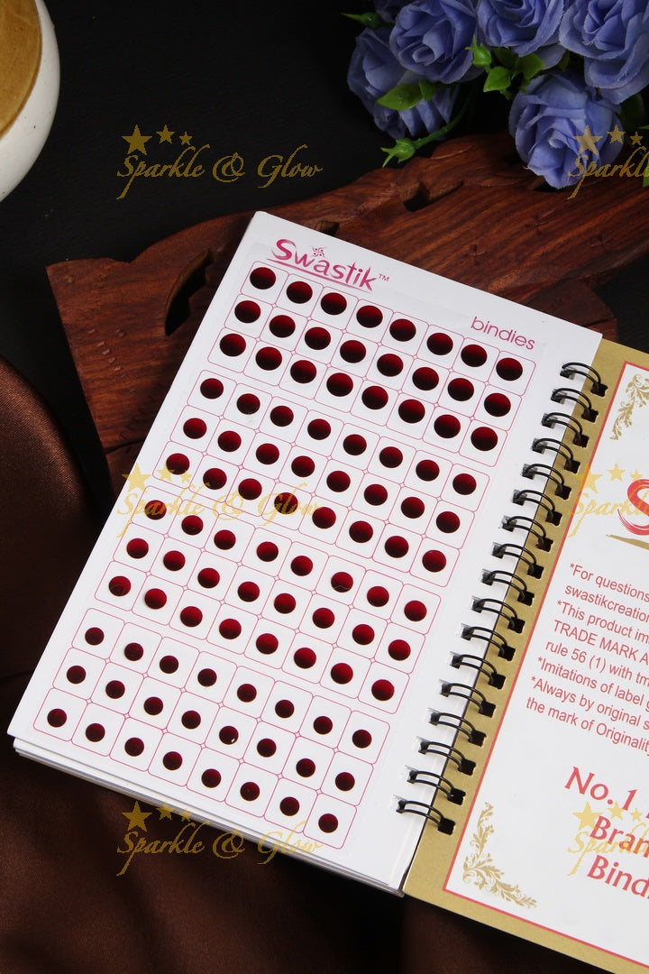 Swastik rounded plain double shaded bindi spiral book with different size