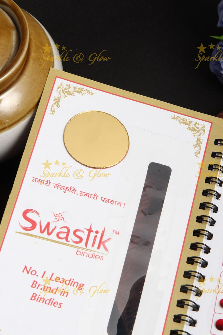 Swastik rounded plain double shaded bindi spiral book with different size