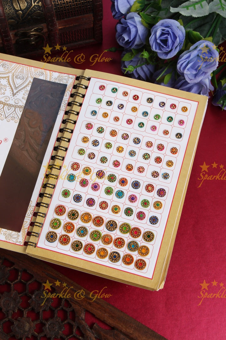Exclusive designer bindi books with different size and assorted colour