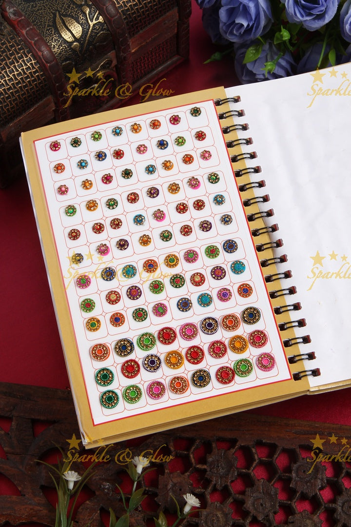 Exclusive designer bindi books with different size and assorted colour