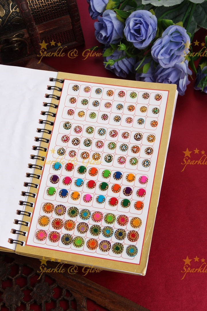 Exclusive designer bindi books with different size and assorted colour