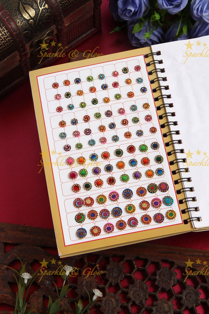 Exclusive designer bindi books with different size and assorted colour