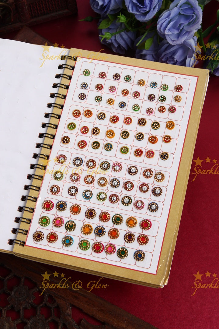 Exclusive designer bindi books with different size and assorted colour