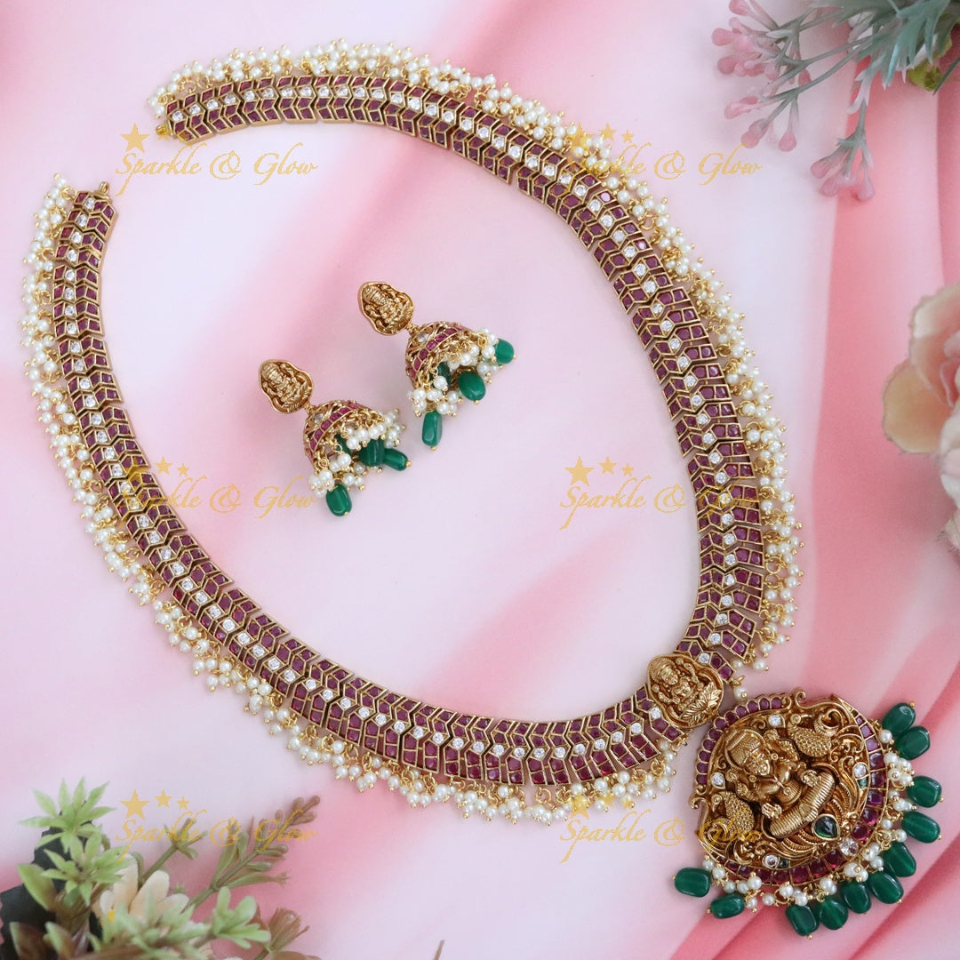 Exquisite Gold-Plated Necklace & Earrings Set for Elegance