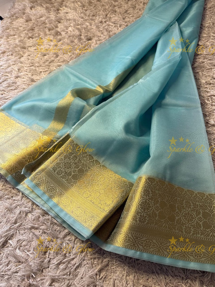 Premium Banarasi Tissue Organza Saree for Weddings