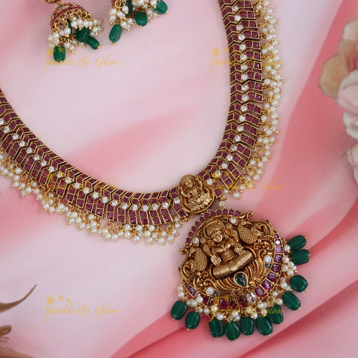 Exquisite Gold-Plated Necklace & Earrings Set for Elegance
