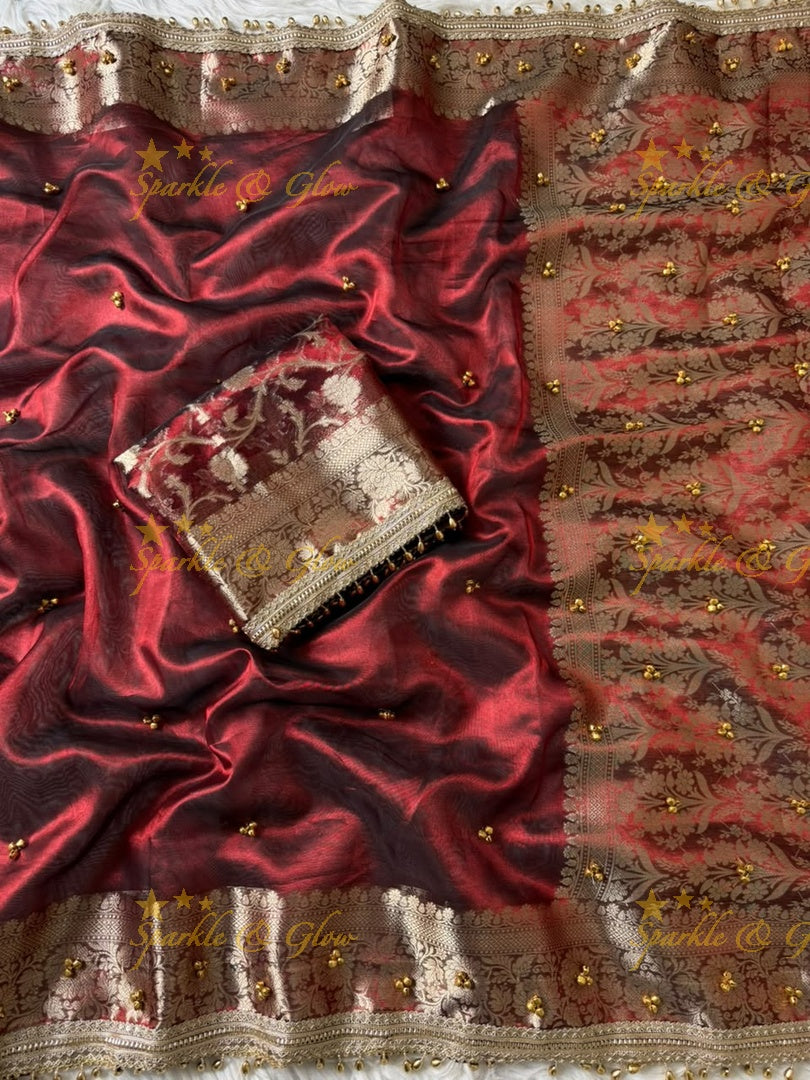 Exquisite Banarasi Ghungroo Saree for Grand Occasions