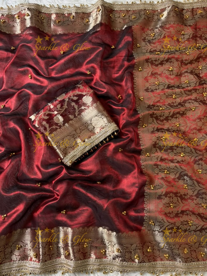 Exquisite Banarasi Ghungroo Saree for Grand Occasions