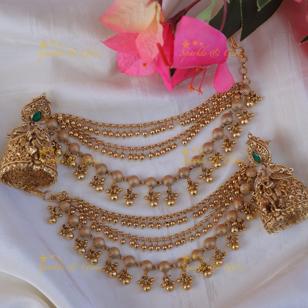 Exquisite Krishna Earchain & Earring Set for Women