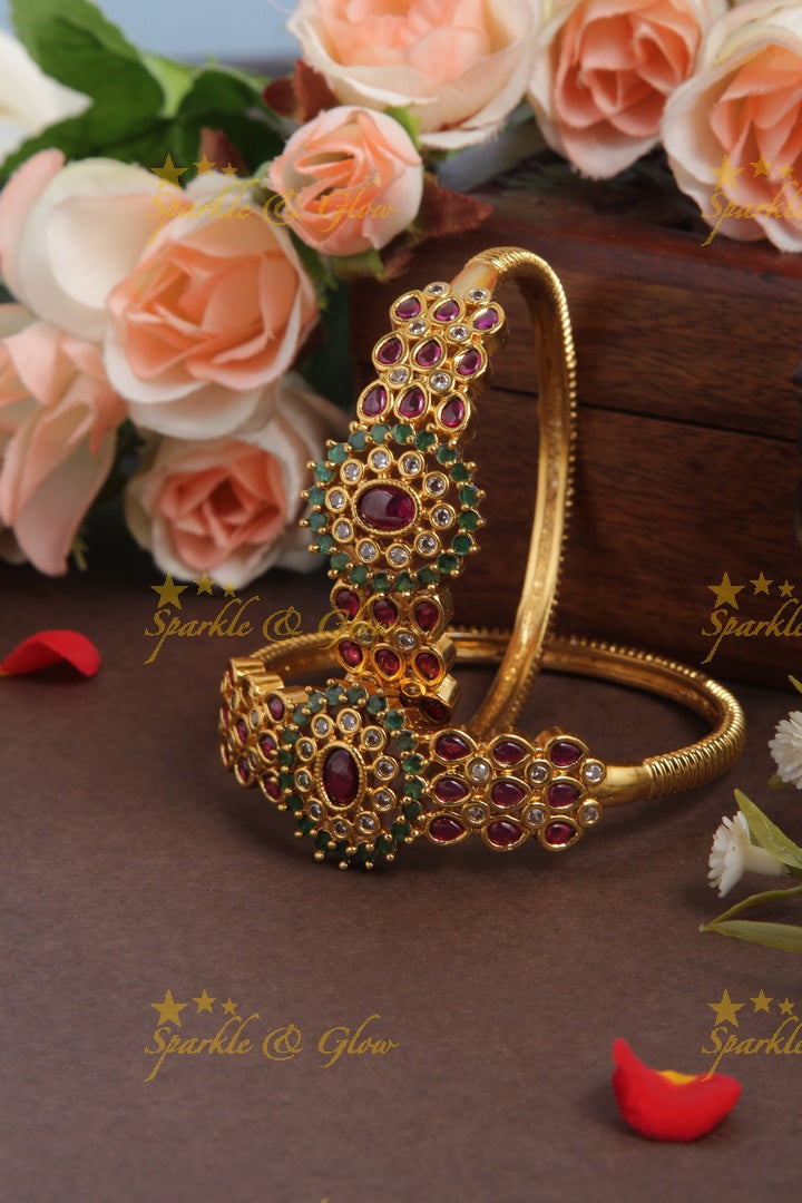 CZ Stone Kada style Bangles