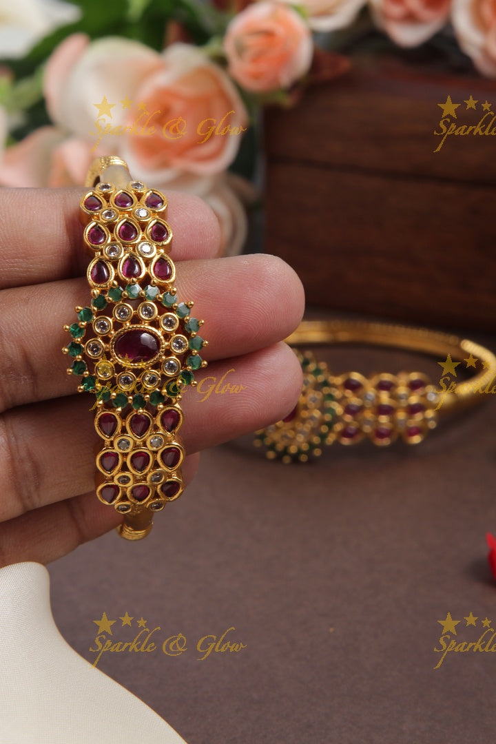 CZ Stone Kada style Bangles