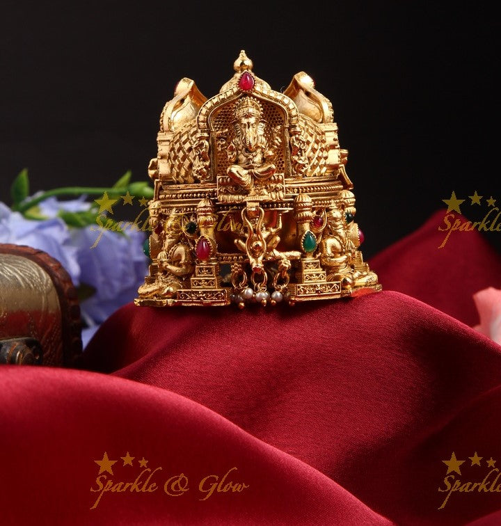 Equisite Idol Lakshmi Ganesha grand Kumkum Box