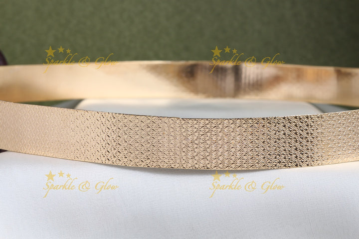 Handcrafted designed gold polish plain hipbelt  - design 1