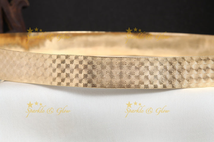 Handcrafted designed gold polish plain hipbelt  - design 5