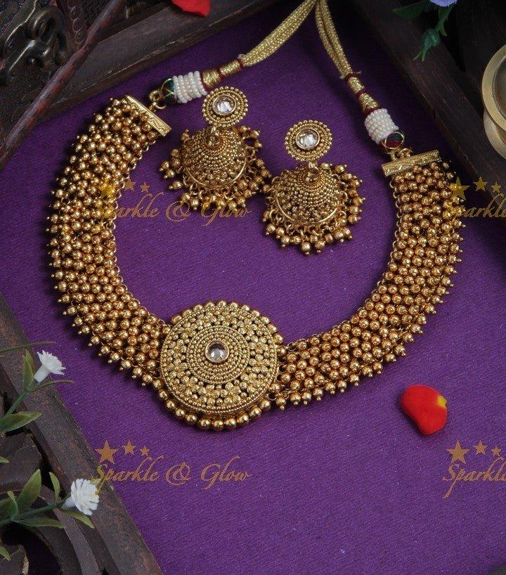 Beautiful Pearl cluster statement necklace - Sparkle and Glow