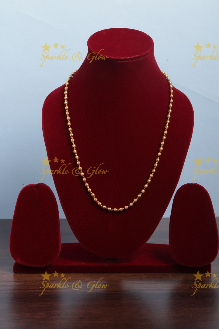Premium Matt Gold beads necklace