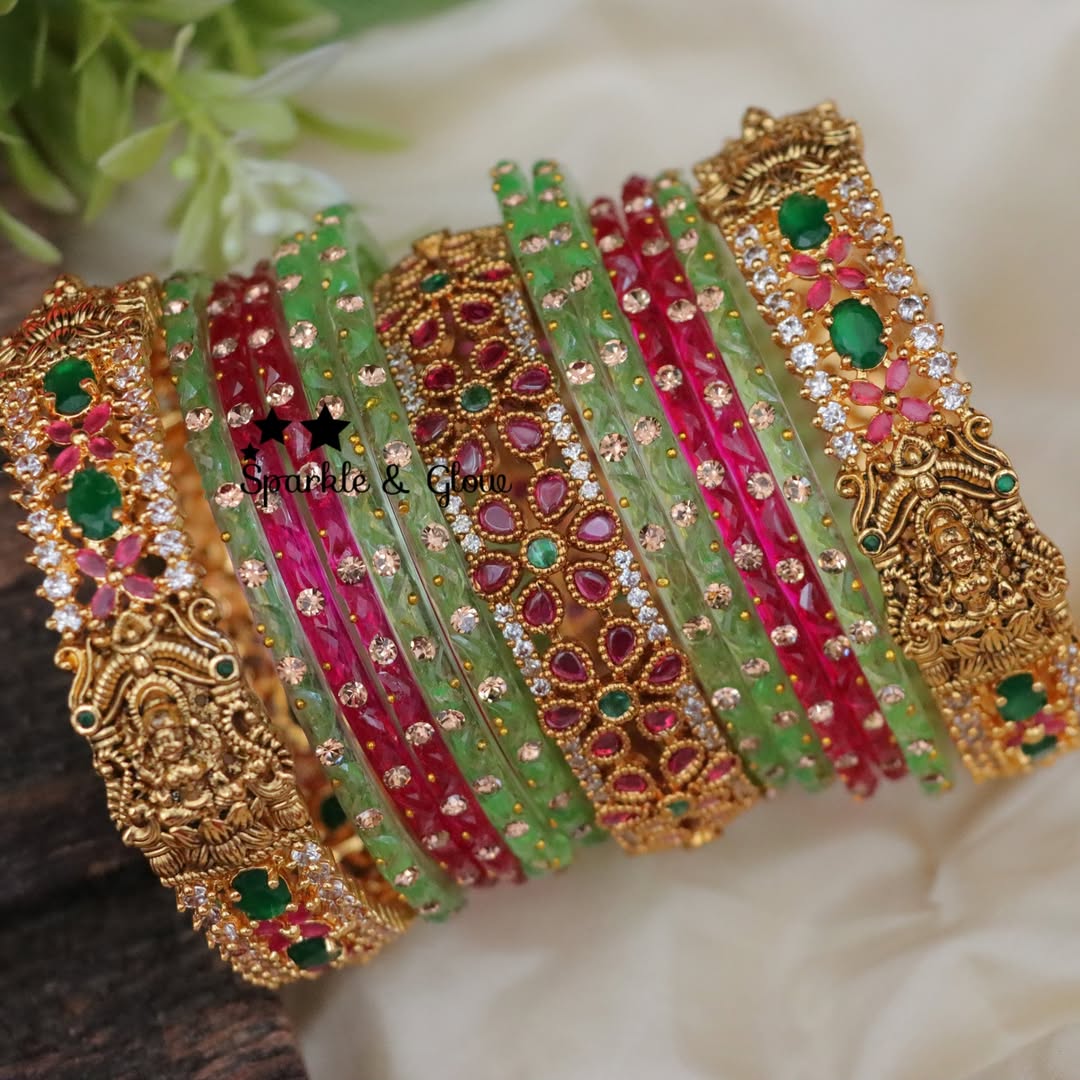 Luxurious Indian Bridal Bangle Set - Traditional Elegance