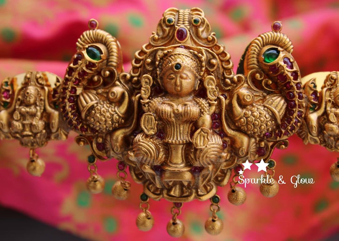 Intricate work nagas  antique hipbelt with kemp stones