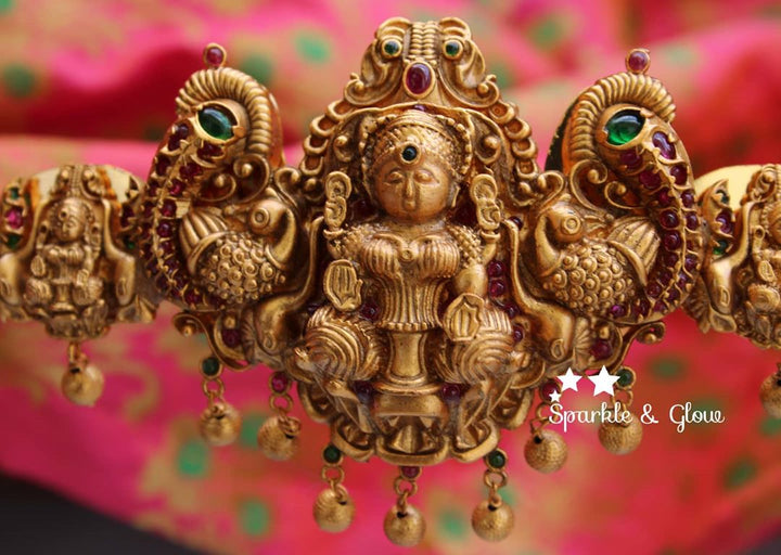 Intricate work nagas  antique hipbelt with kemp stones