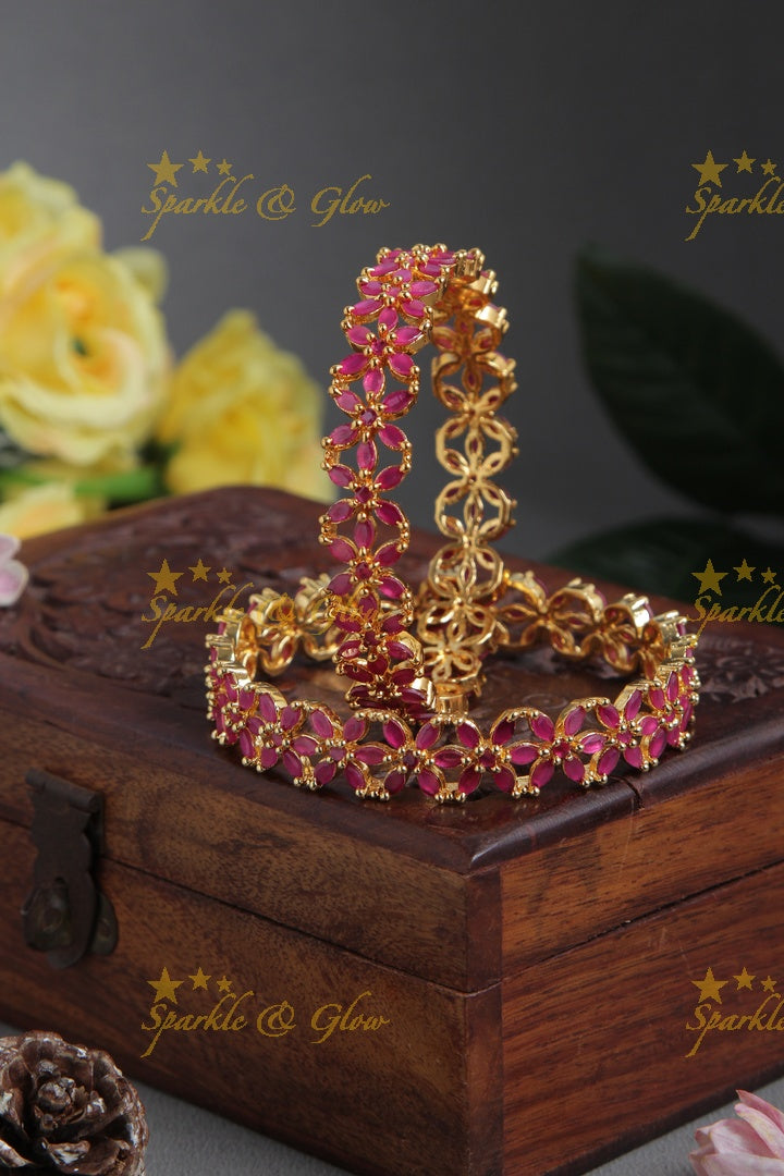 Floral design AD Bangles
