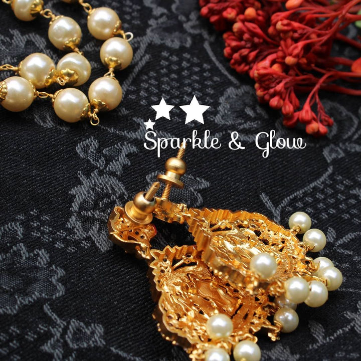 Ram parivar pendent pearl chain set