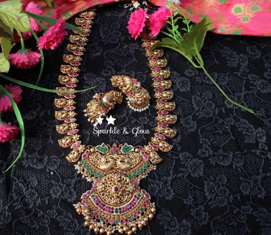 Gold alike polished heavy cz stones mango haram - Sparkle and Glow