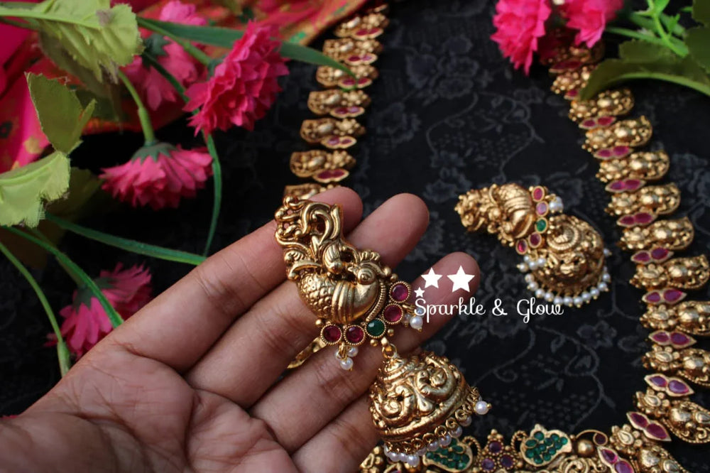 Gold alike polished heavy cz stones mango haram - Sparkle and Glow