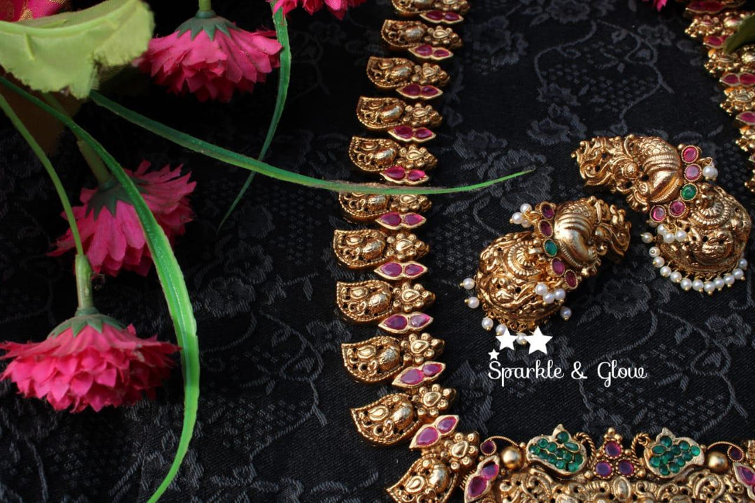Gold alike polished heavy cz stones mango haram - Sparkle and Glow
