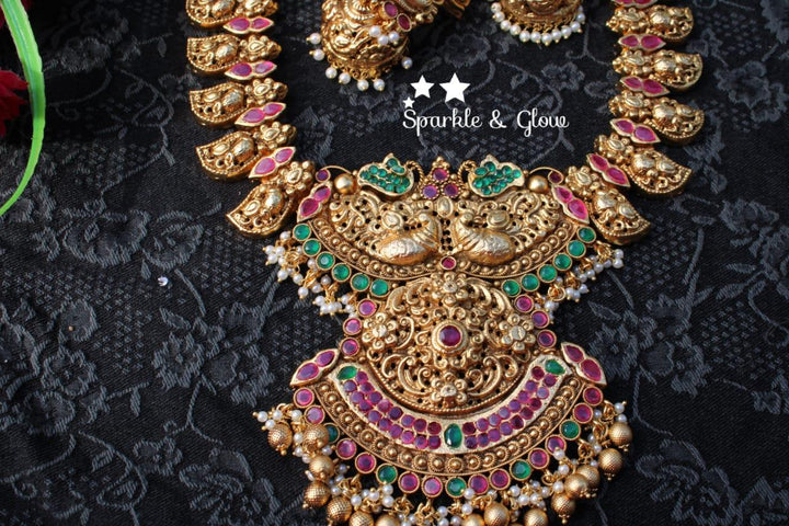 Gold alike polished heavy cz stones mango haram - Sparkle and Glow