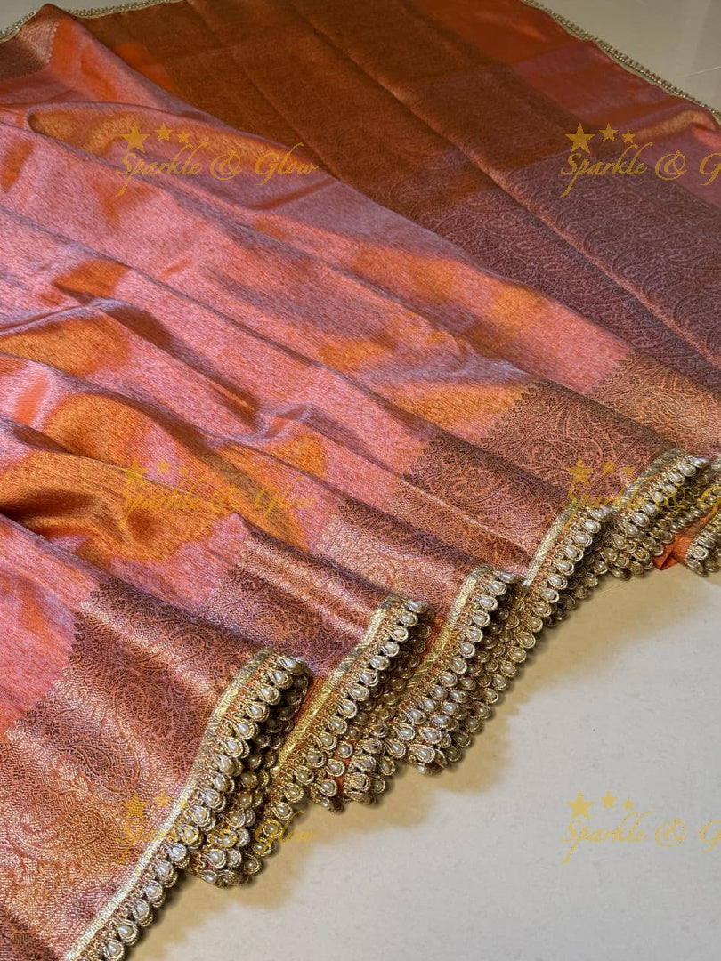 Elegant Banarasi Tissue Organza Saree for Weddings