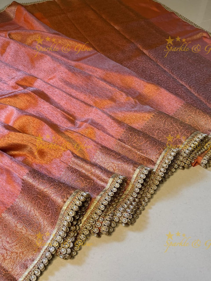 Elegant Banarasi Tissue Organza Saree for Weddings