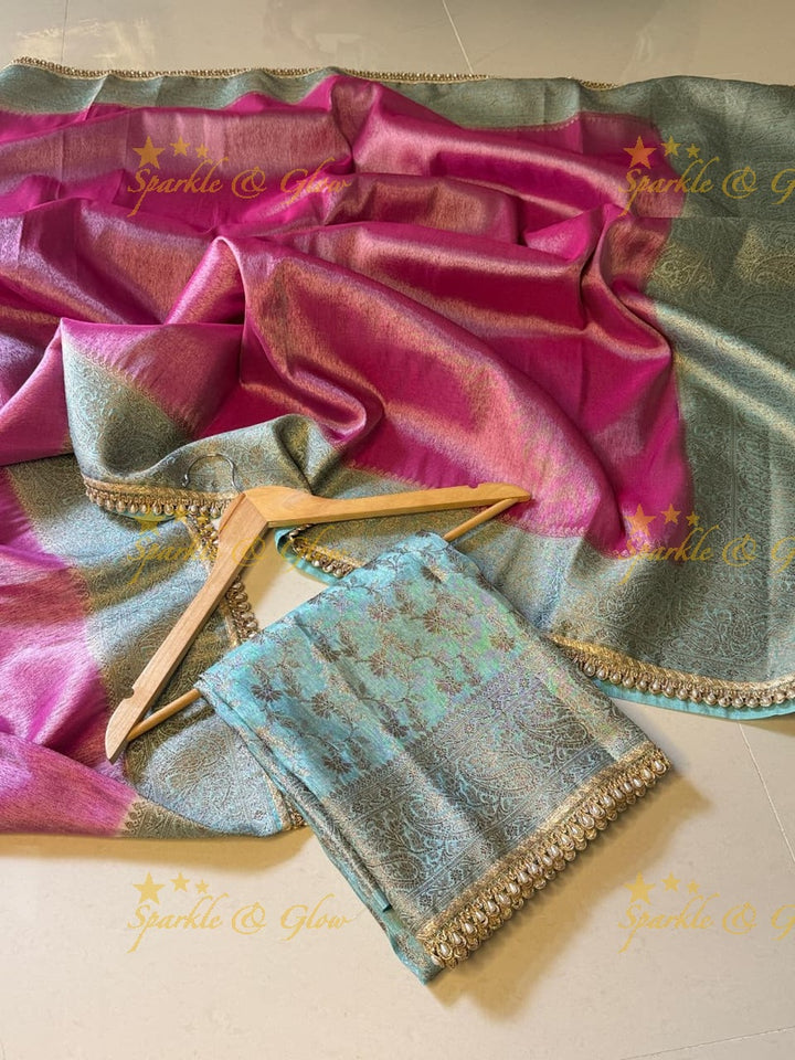 Elegant Banarasi Tissue Organza Saree for Weddings