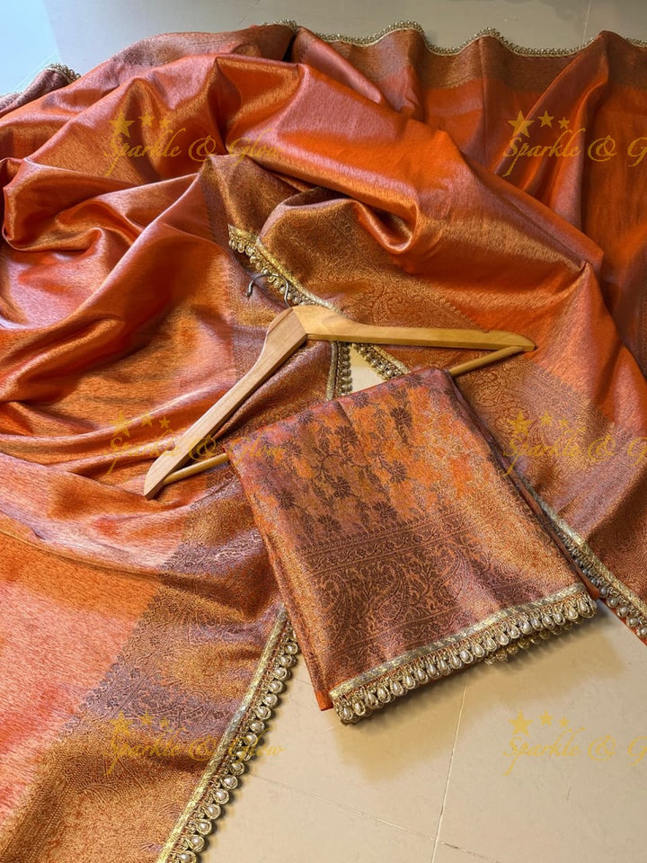 Elegant Banarasi Tissue Organza Saree for Weddings
