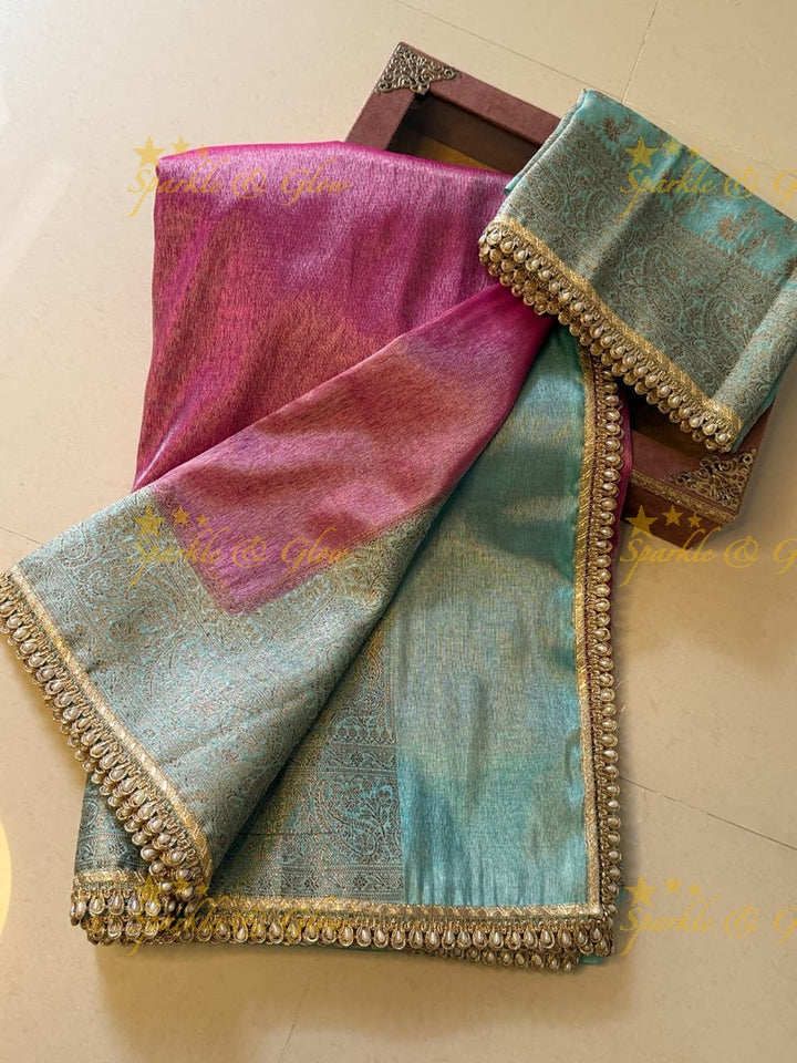 Elegant Banarasi Tissue Organza Saree for Weddings
