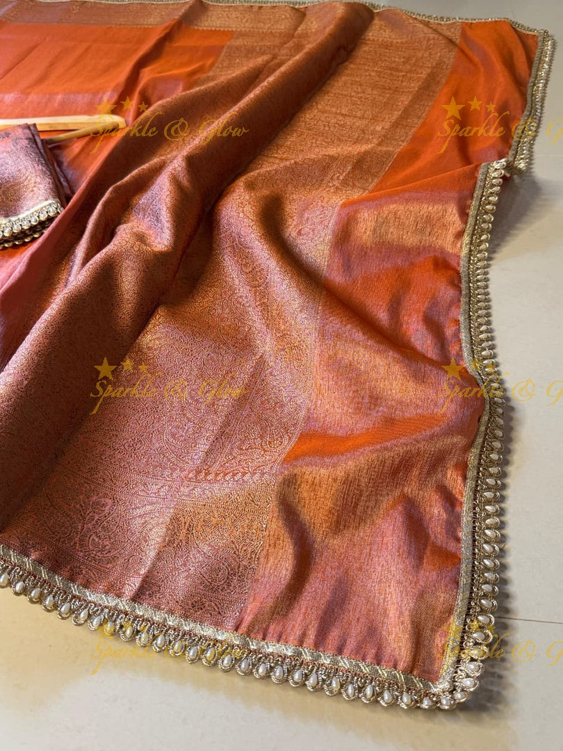 Elegant Banarasi Tissue Organza Saree for Weddings