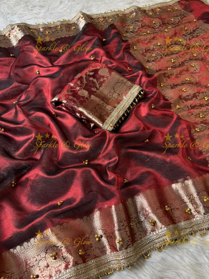 Exquisite Banarasi Ghungroo Saree for Grand Occasions