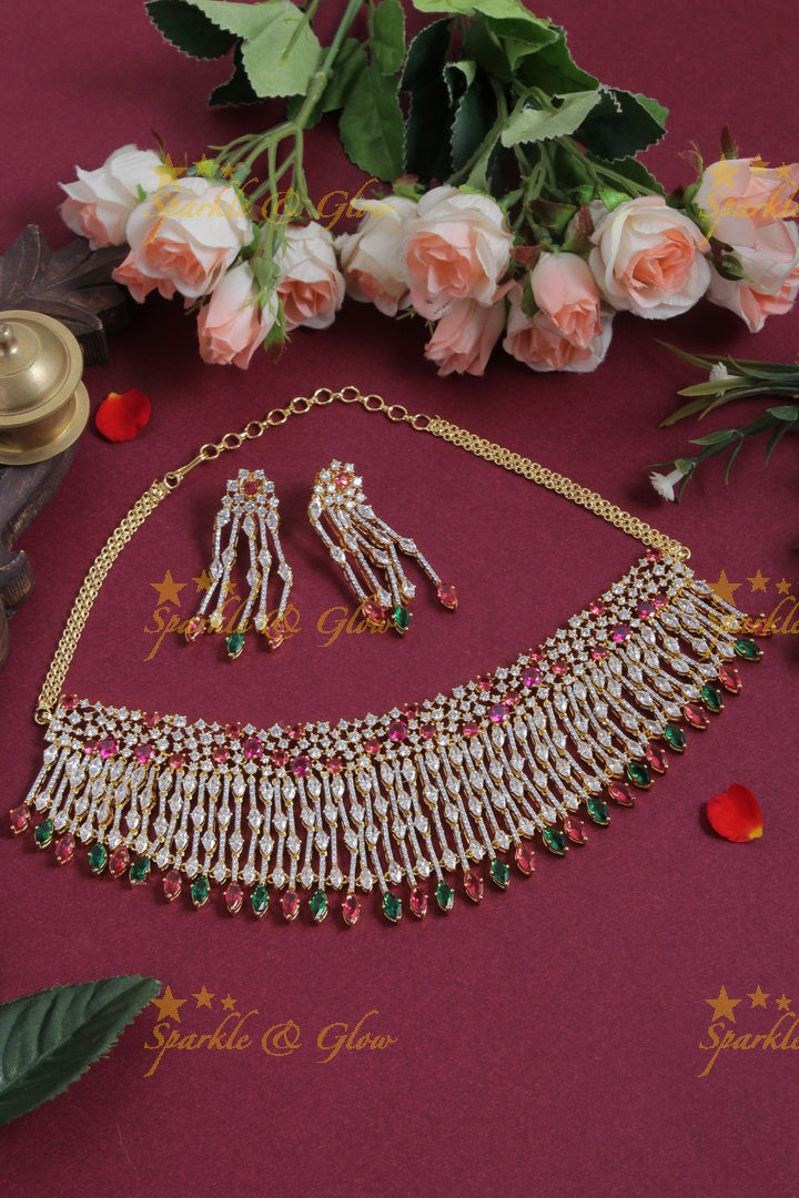 Stunning AD multi color choker