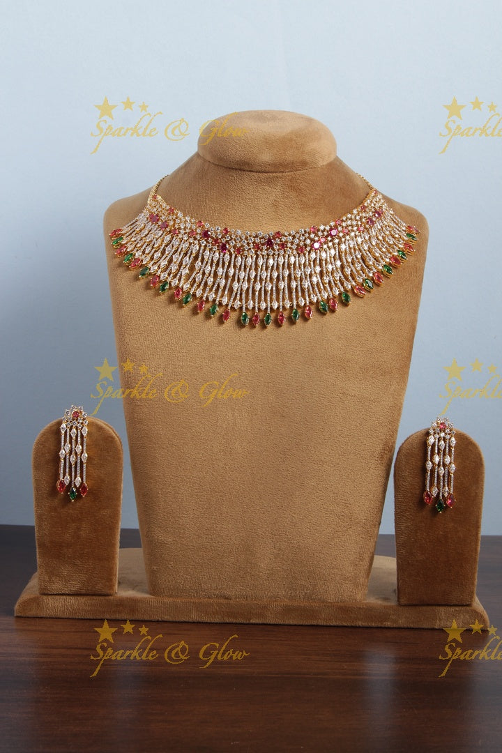 Stunning AD multi color choker
