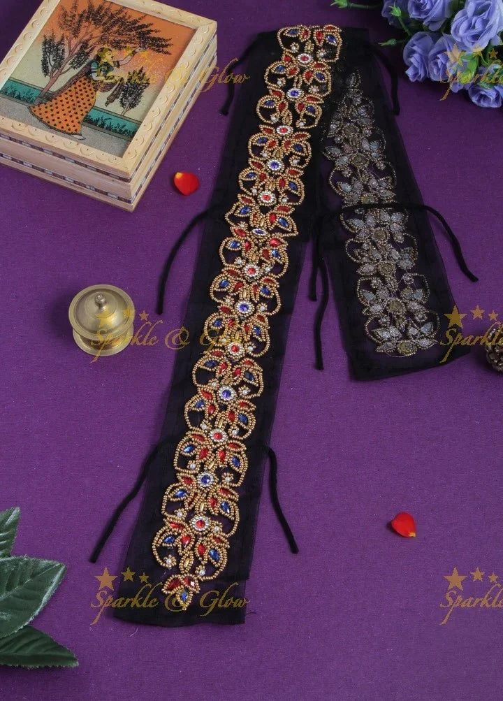 Beautiful multicolor floral Aari work JadaBillas - Sparkle and Glow
