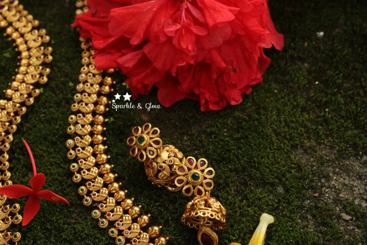 Simple and elegant peacock long haram - Sparkle and Glow