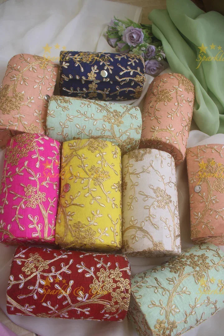Embroidered 6 inch bangle box - Sparkle and Glow