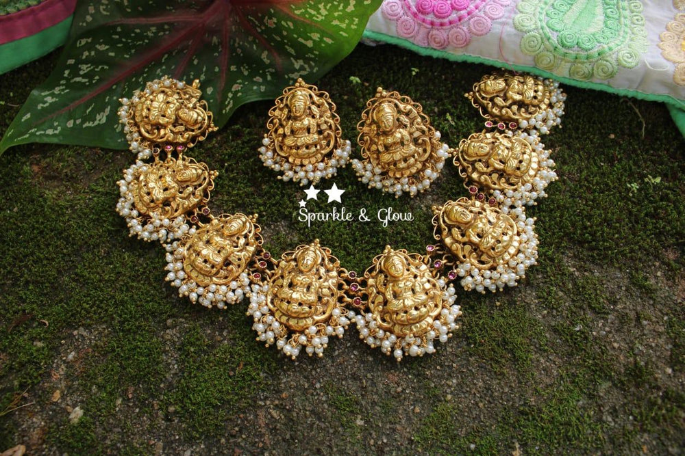Premium quality gold alike polished lakshmi gutta pusalu - Gold - Sparkle and Glow