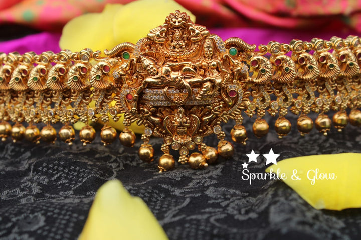 Gold alike polished sheshashayana , padmanaba hipbelt