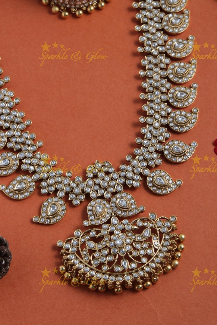 Gold alike Mango Kemp haram - Green - Sparkle and Glow - White - Back Thread