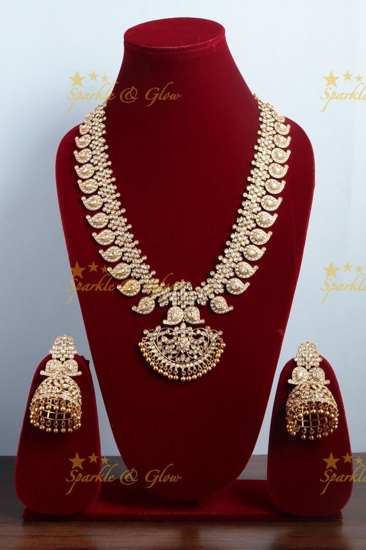 Gold alike Mango Kemp haram - Green - Sparkle and Glow - White - Back Thread