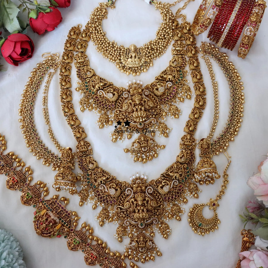 Divine details, bridal grandeur—temple bridal sets made to own your big day
Wedding Season Sale Get 15% discount on sitewide
Get Free Gift Above 10k
Get Free Shipping above 7.5k &30k(Domestic&
International)
Get 7% discount on First Order
1.ID 27949
2.ID L-27355,S-27360,C-13722,EC-23479,H-27190,M-24492,B-26505
3.ID L-27175,S-26525,C-26397,EC-9536,H-26387,M-26871,B-27440_2_4
4.ID L-27356,S-27359,C-13723,EC-23478,H-27165,M-16119,B-26512
5.ID SET-27217,C-26397,EC-18795,H-26387,B-27439_2_4
Visit website to plac