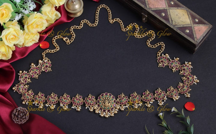 Beautiful full peacock pendent peacock bead type hipchain